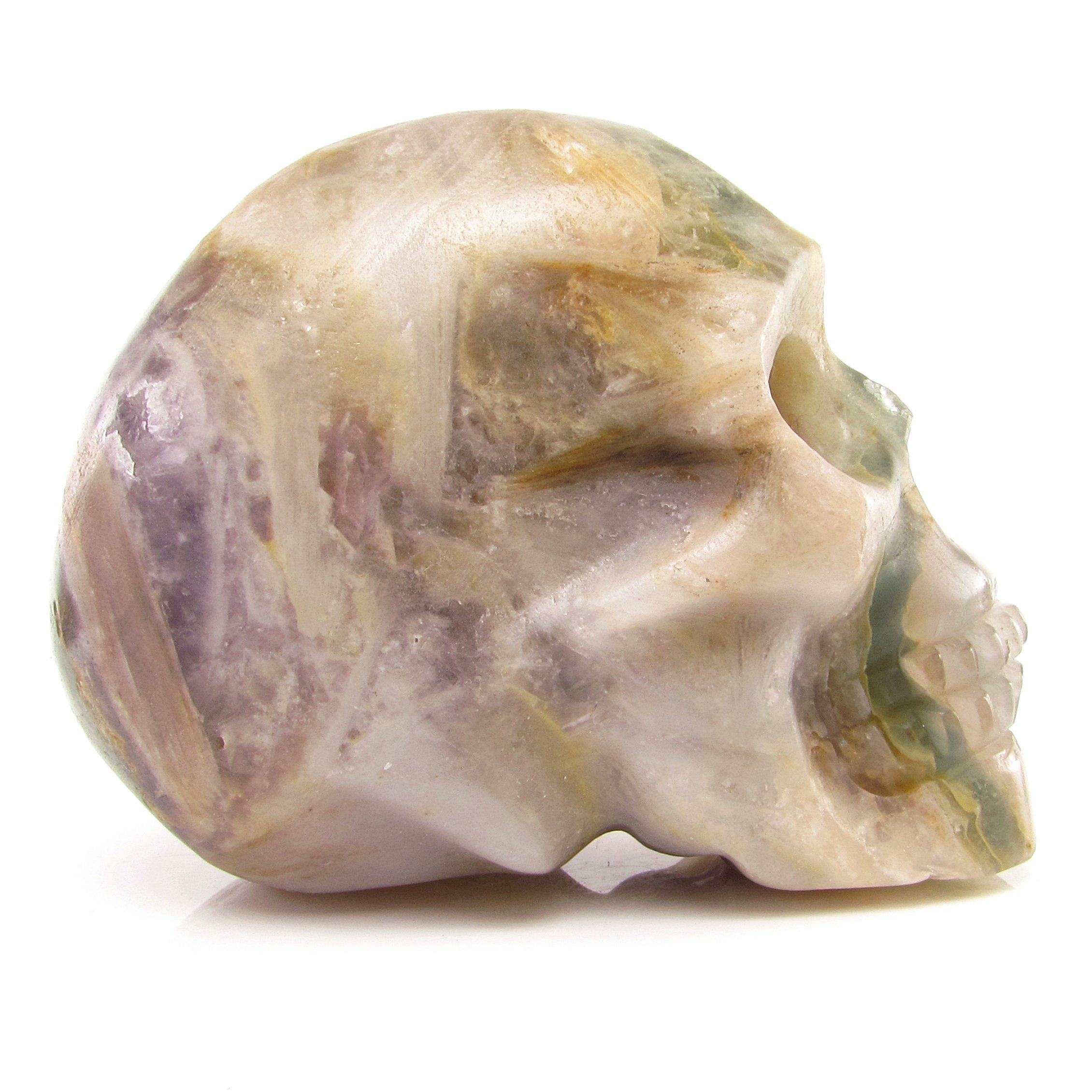 Moss Agate Skull