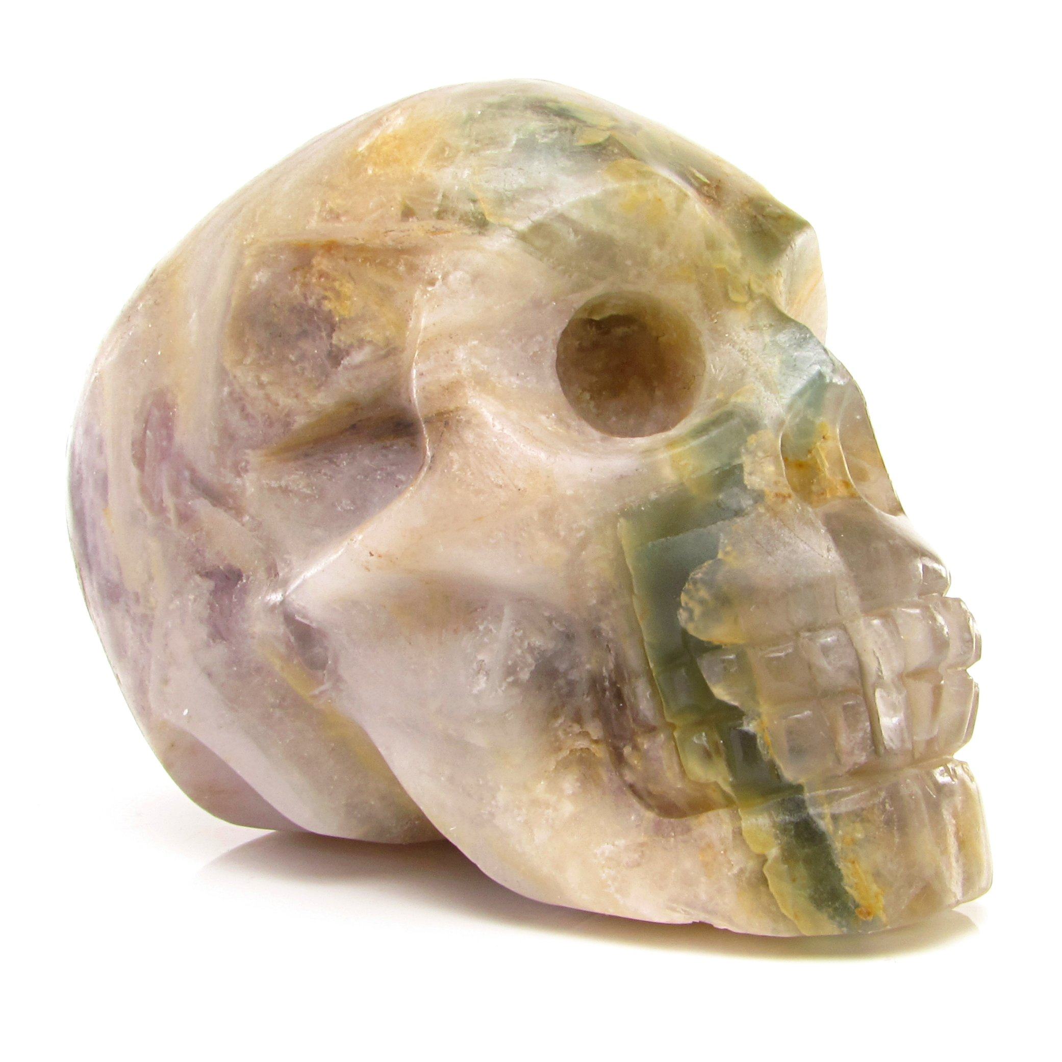 Moss Agate Skull