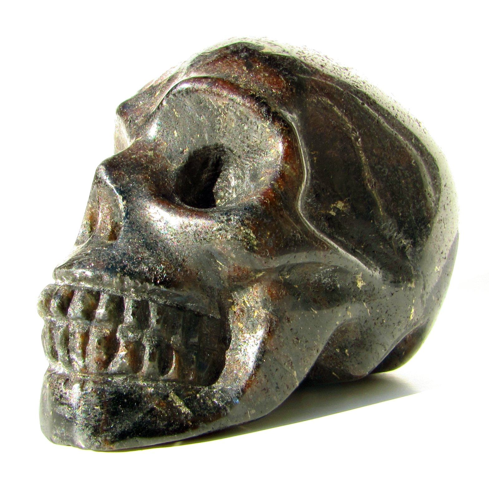 Arfvedsonite and Garnet Skull