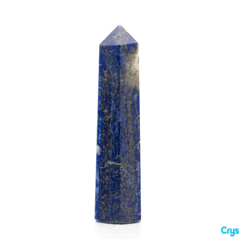 Lapis Lazuli 6-Sided Tower Generator Mirrored Apex Tip 4.45 inch