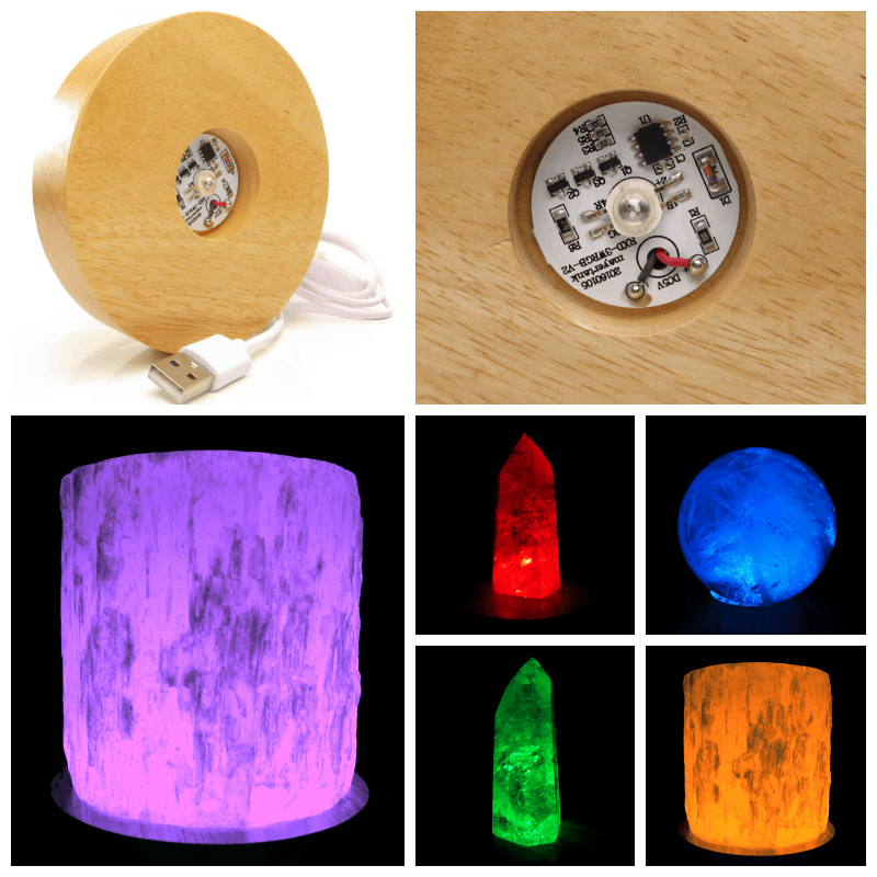 4 inch LED lamp base - multicolored