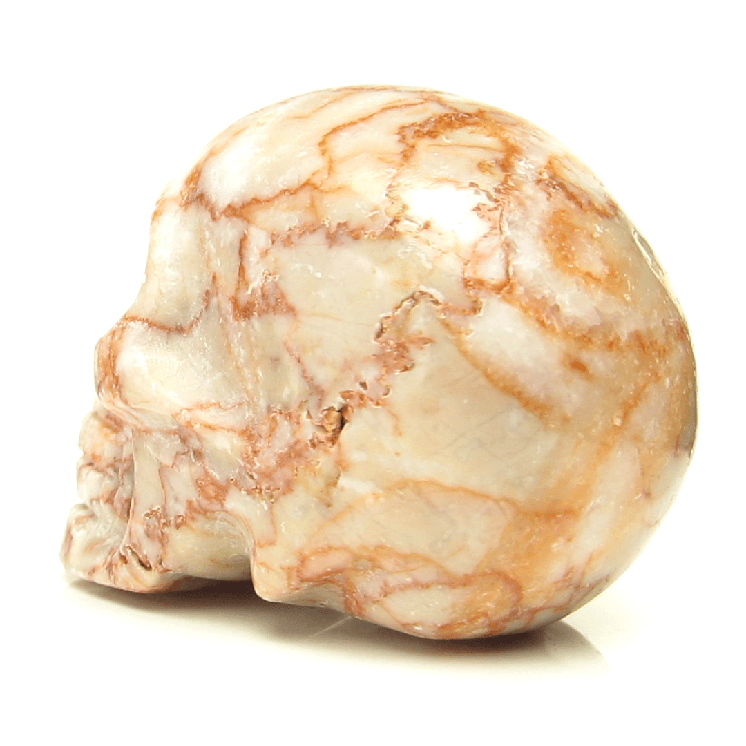 Red Vein Jasper Skull